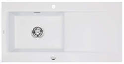 Deante zlewozmywak ceramiczny 1-komorowy z ociekaczem Sabor bianco ZCB_A113