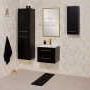 Grekon Belli Gold szafka łazienkowa czarna 50 cm BELLI GOLD z umywalką 