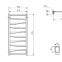 Sapho Zig grzejnik łazienkowy 50x109,6 biały mat