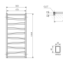 Sapho Zig grzejnik łazienkowy 50x133,4 biały mat