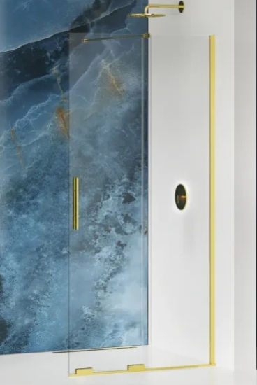 New trendy drzwi walk-in suwane Smart 120 cm gold