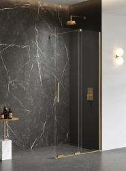 New trendy drzwi walk-in suwane Smart 120 cm gold brushed