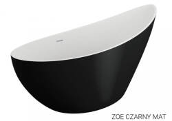 Polimat wanna wolnostojąca Zoe czarny mat 186x80 00332