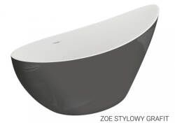 Polimat wanna wolnostojąca Zoe grafitowa 186x80 00409