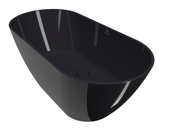 Fjordd wanna wolnostojąca SALMA vanad 155x60 czarny połysk