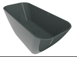 Fjordd wanna wolnostojąca Sidu royk 160x64 szary z zielenią połysk