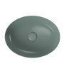 Meissen Keramik umywalka nablatowa FARVA 50x38 cm elipsa zielony matowy
