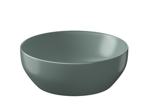 Meissen Keramika umywalka nablatowa FARVA 40x40 cm okrągła zielony matowy