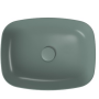 Meissen Keramik umywalka nablatowa FARVA 50x38 cm prostokątna zielony matowy