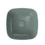 Meissen Keramik umywalka nablatowa FARVA 40x40 cm kwadratowa zielony matowy