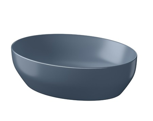 Meissen Keramika umywalka nablatowa FARVA 50x38 cm elipsa niebieski matowy