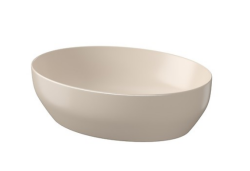 Meissen Keramika umywalka nablatowa FARVA 50x38 cm elipsa beżowy matowy