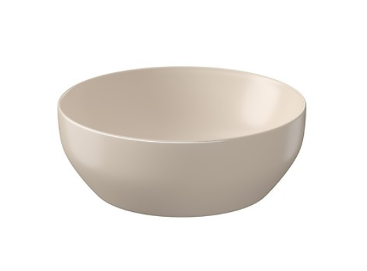 Meissen Keramika umywalka nablatowa FARVA 40x40 cm okrągła beżowy matowy