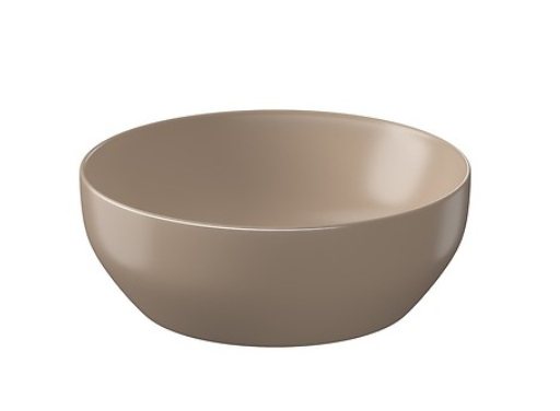 Meissen Keramika umywalka nablatowa FARVA 40x40 cm okrągła cappuccino matowy
