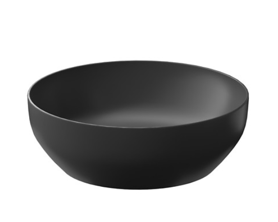 Meissen Keramika umywalka nablatowa FARVA 40x40 cm okrągła antracyt matowy