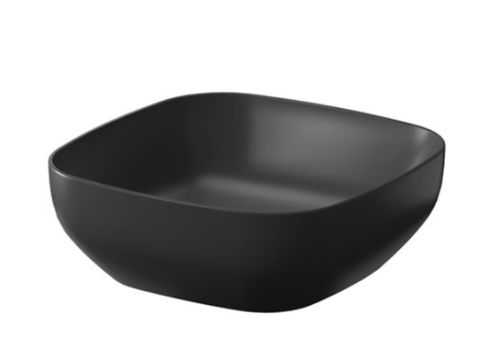 Meissen Keramika umywalka nablatowa FARVA 40x40 cm kwadratowa antracyt matowy