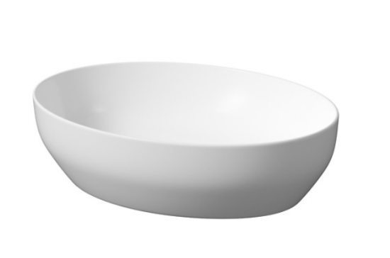 Meissen Keramika umywalka nablatowa FARVA 50x38 cm elipsa biały matowy