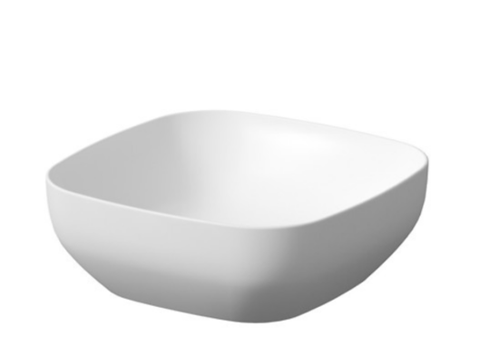 Meissen Keramik umywalka nablatowa FARVA 40x40 cm kwadratowa bialy mat