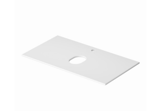 Meissen Keramik blat ceramiczny FARVA 80 z otworem na armaturę biały