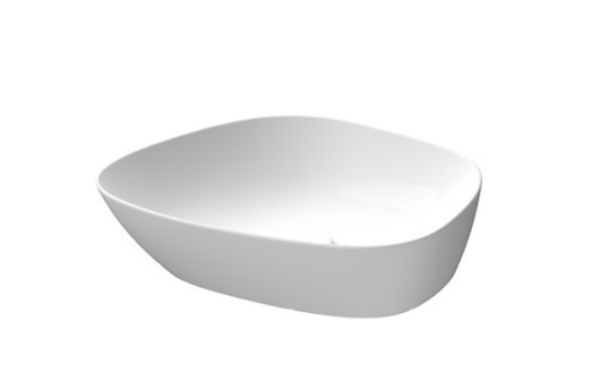 Meisen Keramik umywalka nablatowa KONTRA 48 cm biała matowa