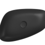 Meisen Keramik umywalka nablatowa KONTRA 60 cm czarny mat