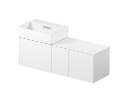 Meissen Keramik konsola meblowa REDA 125 cm lewa biała matowa