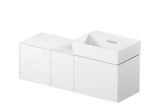 Meissen Keramik konsola meblowa REDA 125 cm prawa biała matowa