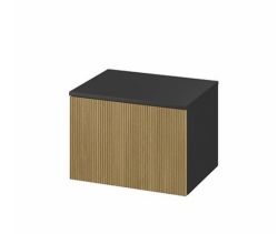 Meissen Keramik szafka łazienkowa WERTA z blatem 60 cm czarny mat