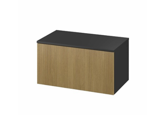 Meissen Keramik szafka łazienkowa WERTA z blatem 80 cm czarny mat