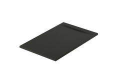 Meissen Keramik brodzik prostokątny KONTRA 140x90 cm czarny maskownica odpływu czarna