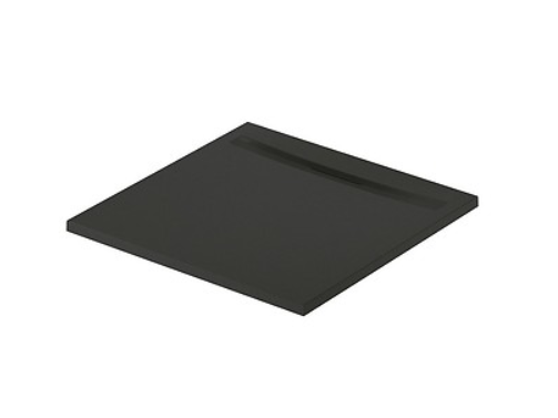 Meissen Keramik brodzik kwadratowy KONTRA 90x90 cm czarny maskownica odpływu czarna