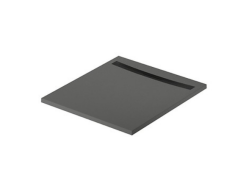 Meissen Keramik brodzik prostokątny KONTRA 100x90 cm grafit maskownica odpływu czarna