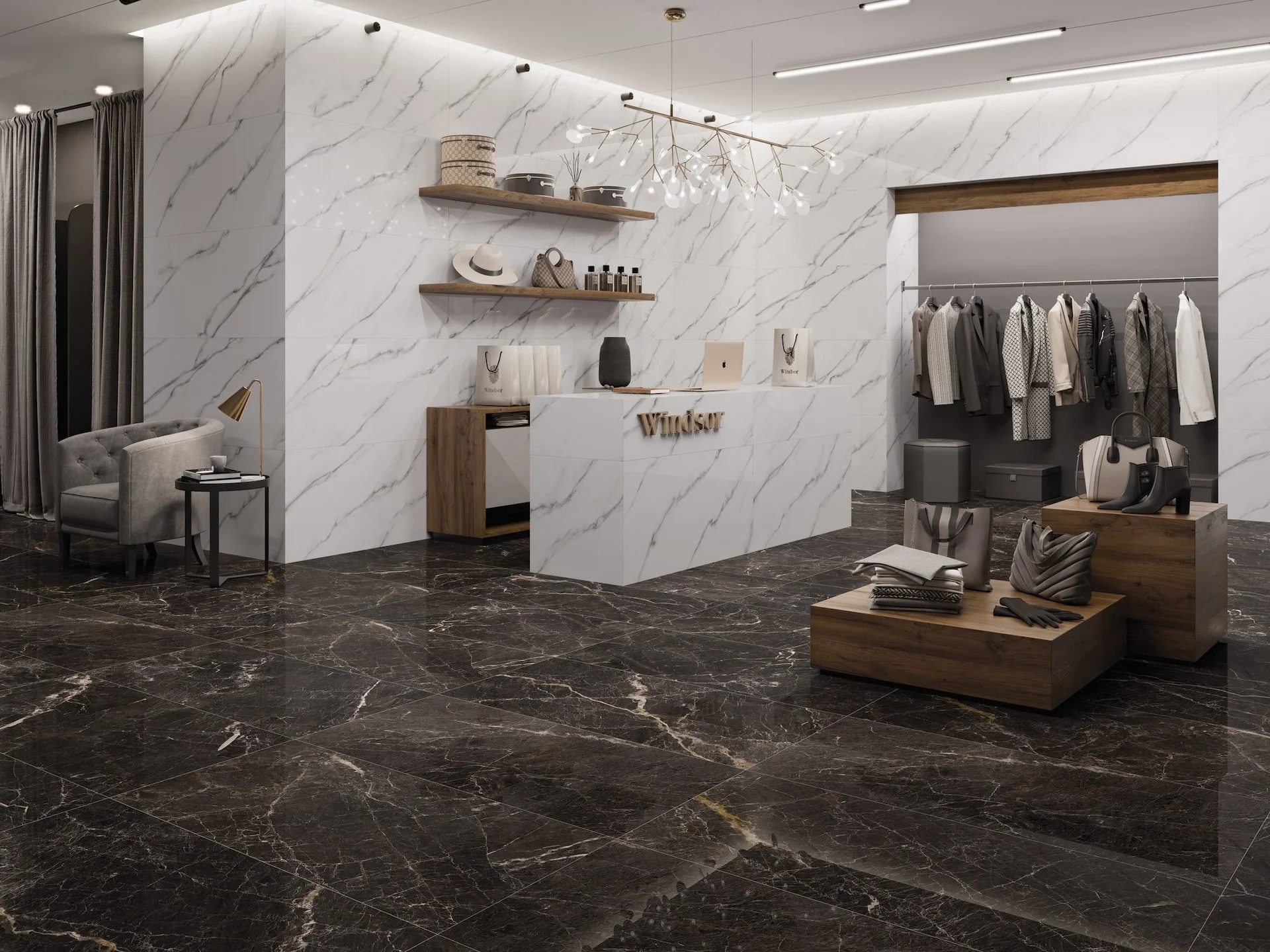 Fanal gres Windsor Black 60x120 poler